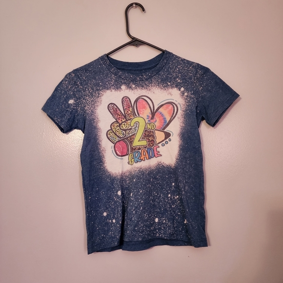 Custom-made Bella Canvas Bleached 2nd Grade Shortsleeve T-shirt. Size YS. - Picture 3 of 5
